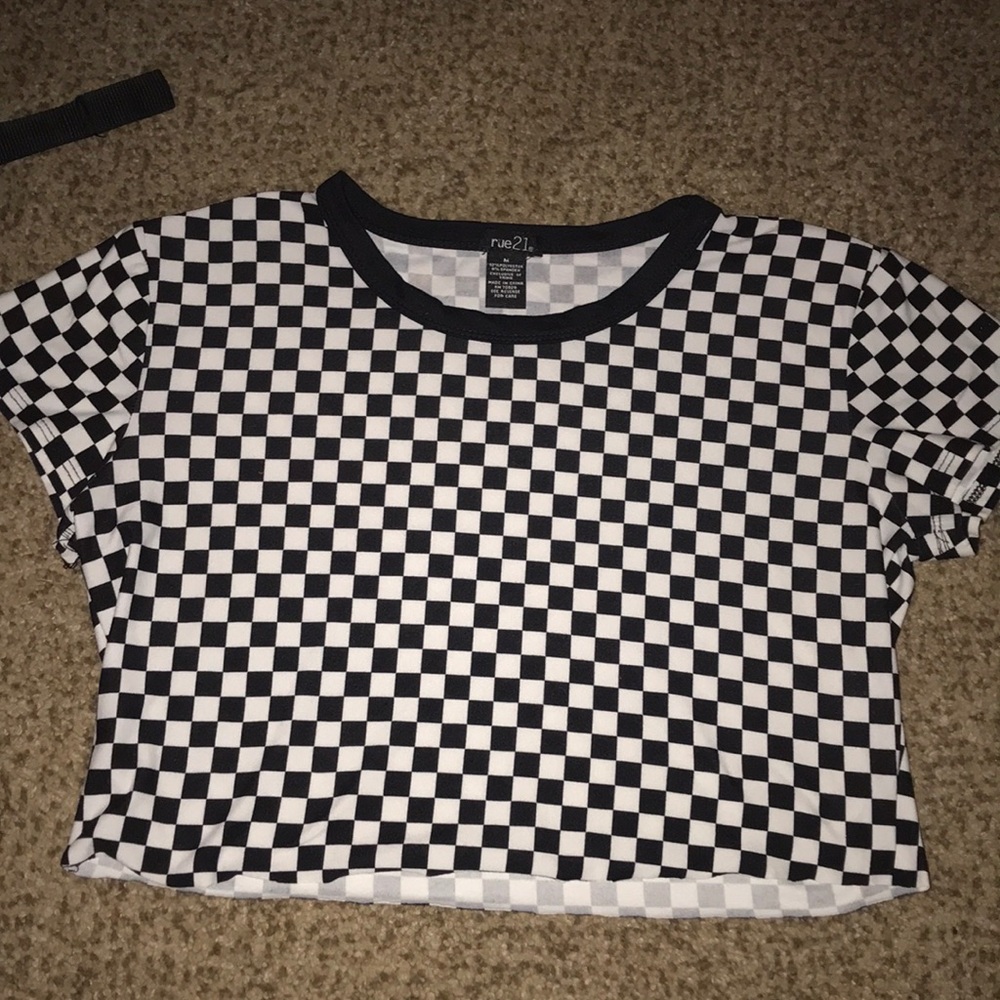 Rue 21 Checkered Crop Top